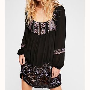 Free People Rhiannon Embroidered Mini Dress XS